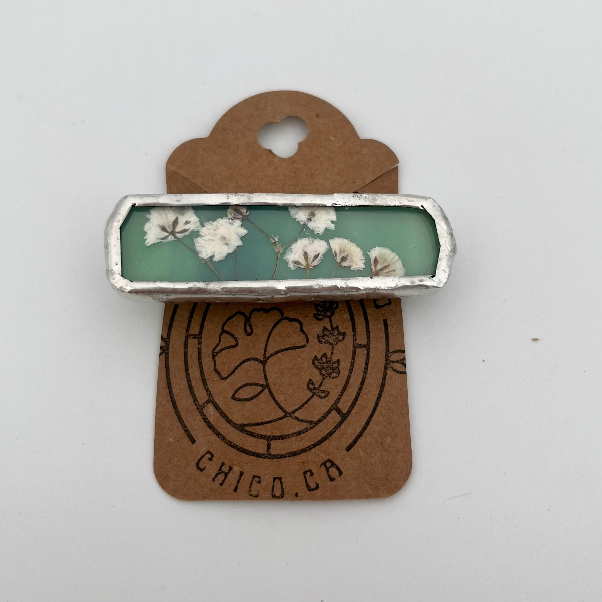 Maya Teal Green Baby's Breath Hair Clip