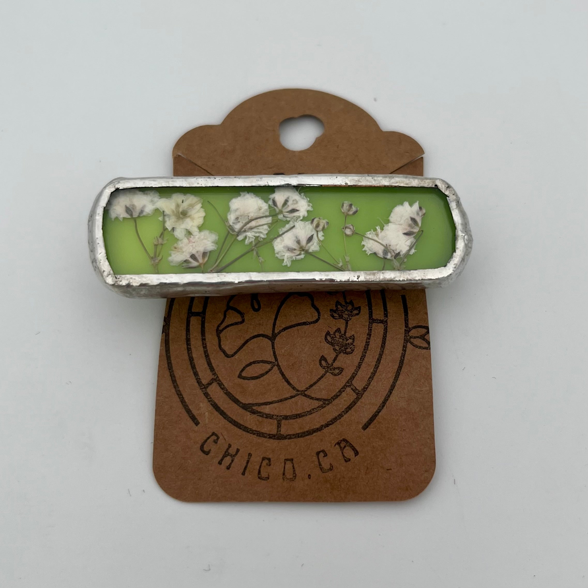 Toni Lime Green Baby's Breath Hair Clip